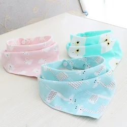 Baby Cotton Feeding Apron Triangle Bibs Girls Boys Cartoon Feeding Scarf Bib Collar Bib Burp Cloth Bandana Saliva Towel
