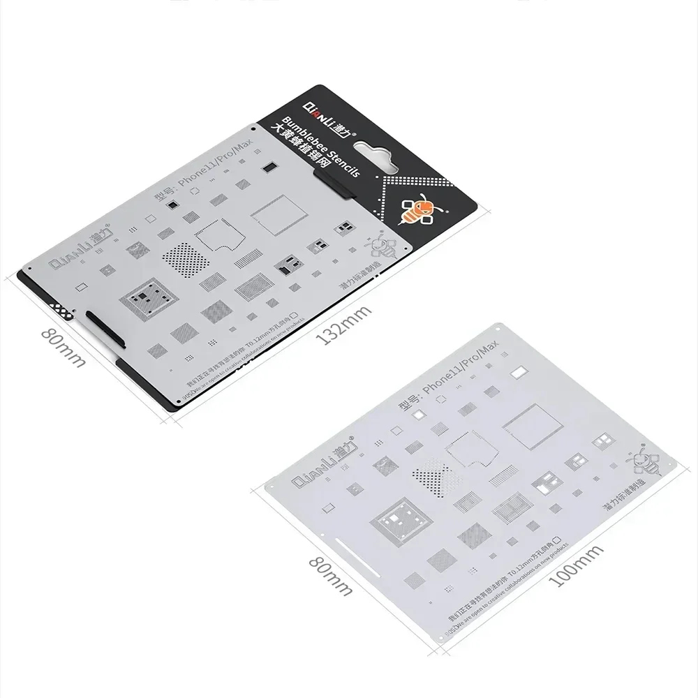 Lcd bildschirm display ic schutz bga reballing schablonen für moblie iphone 11-15 pro max flex bildschirm chip stahlnetz qianli modell