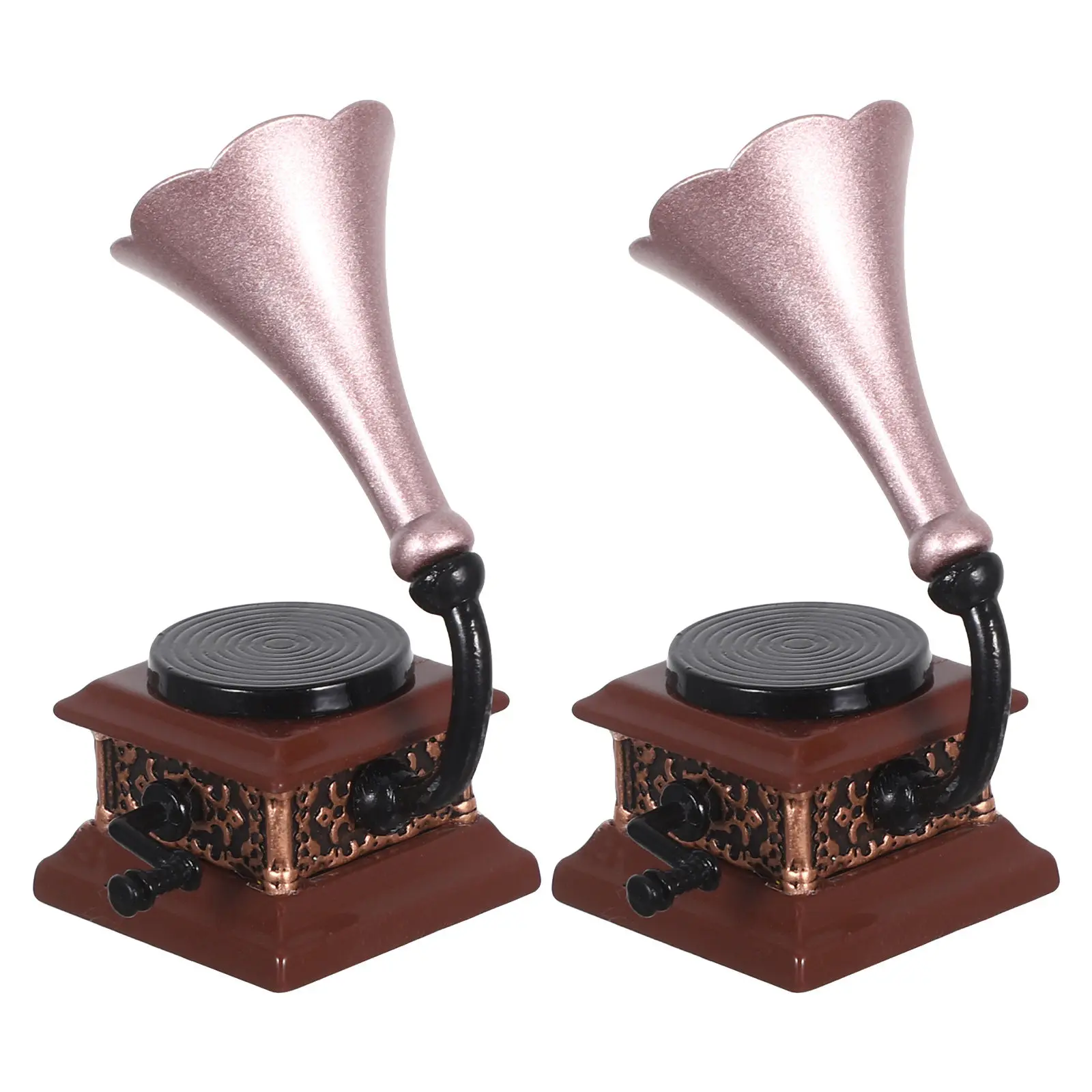 

Миниатюрный винтажный фонограф для кукольного домика: ретро-проигрыватель для декора гостиной, спальни, мебели, музыкальной тематики