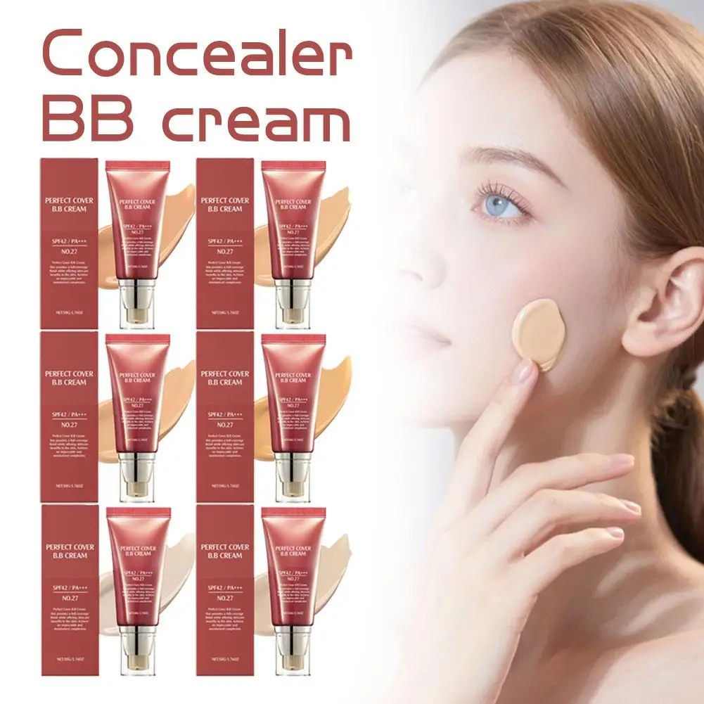 BBクリーム SPF42 PA+++ ティンテッドモイスチャライザー フェイス用 フルカバー コンシーラー リキッドファンデーション ダークサークルや小じわ対策