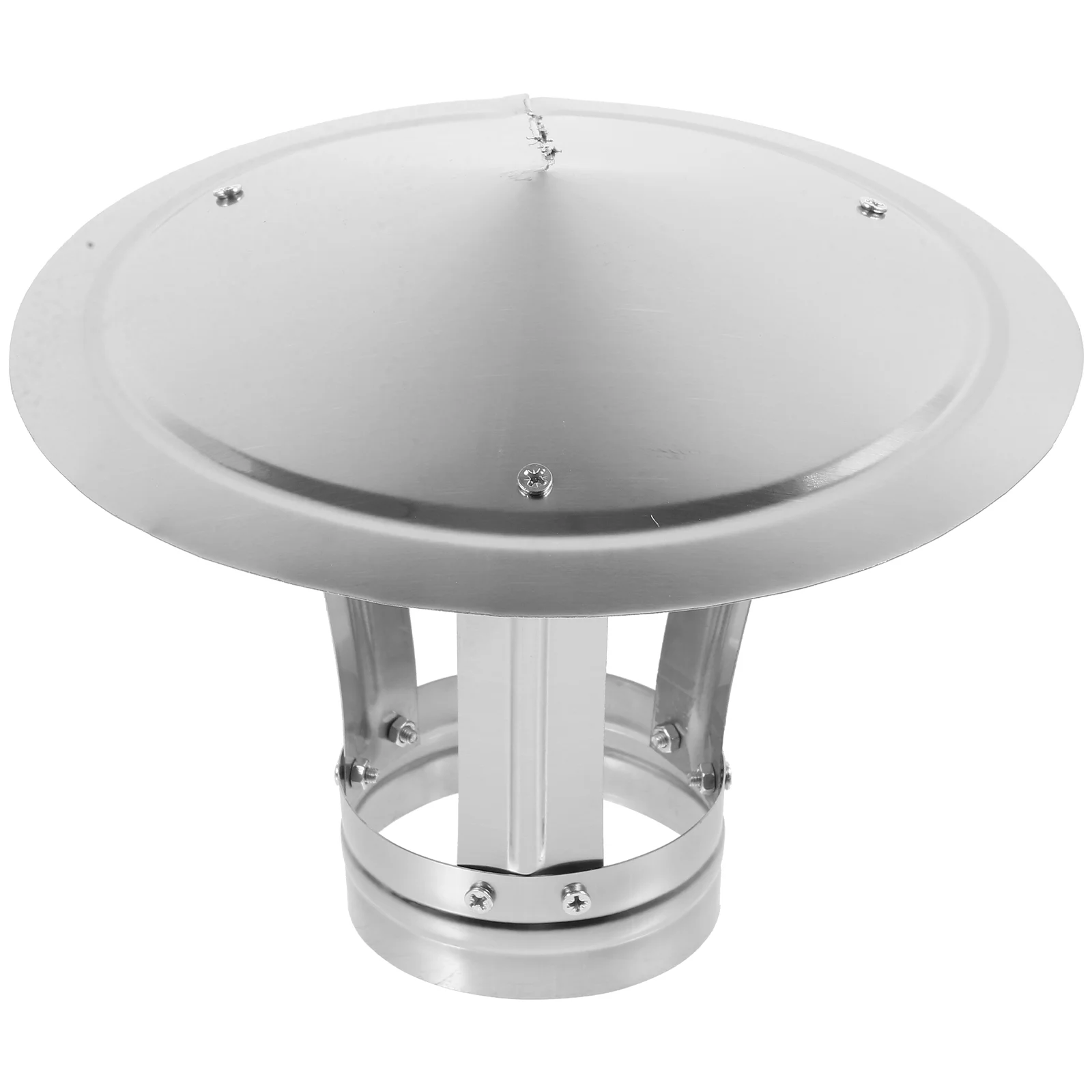 Stainless Steel Rain Hat Ending Roof Cowl Rainproof Smokestack Cover for Vent Chimney Protector Metal Shelter