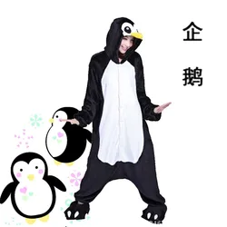 New adult flannel penguin costume Halloween costume party stage costume kindergarten parent-child catwalk parent-child costume