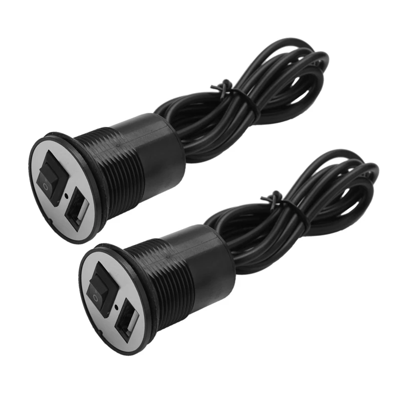 

2X 12-24V Universal USB Charger Motorcycle Power Adapter Socket USB Charger Waterproof Auto Charger Adapter