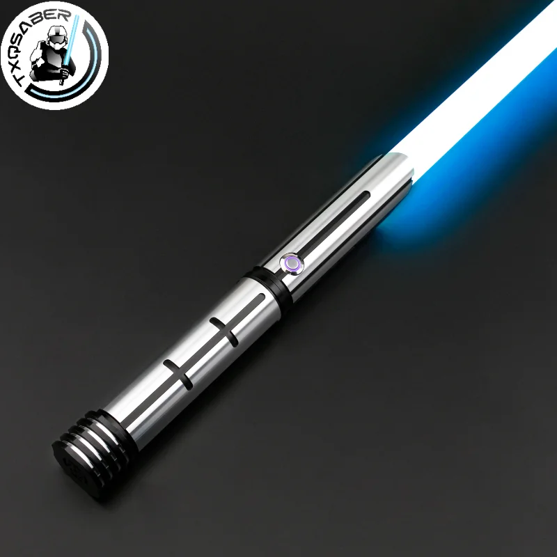 TXQSABER Heavy Dueling Lightsaber Smooth Swing 16 Sounds 12 Colors Changing Metal Hilt Blaster Force Cosplay Laser Sword Toys