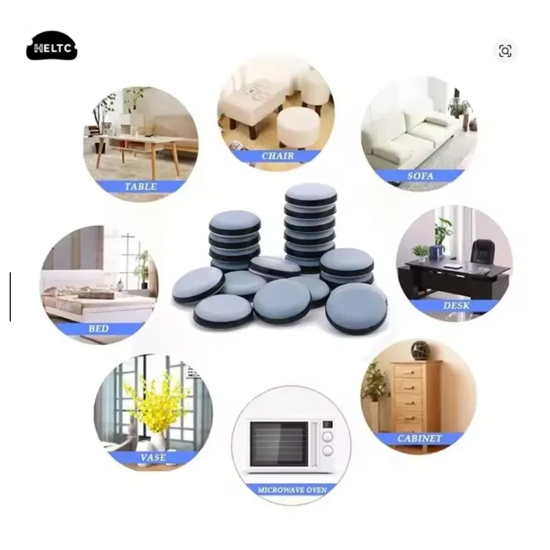 Новинка, 4 шт., самоклеящиеся мебельные скользящие накладки, чехлы для ножек стула, стола, защита для пола для стола, дивана, ковровой плитки, твердая древесина