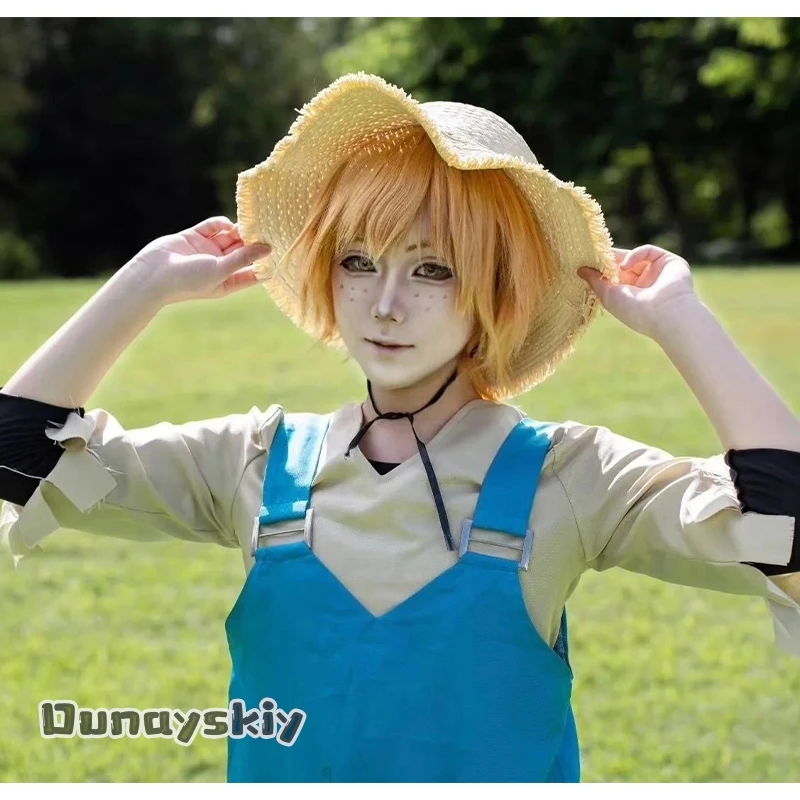 

Cosmic+Cosplay Dogs Miyazawa Kenji Costume Miyazawa Kenji Strap Pants Jumpsuit Wig Fullset Halloween Carnival Theme Disguise