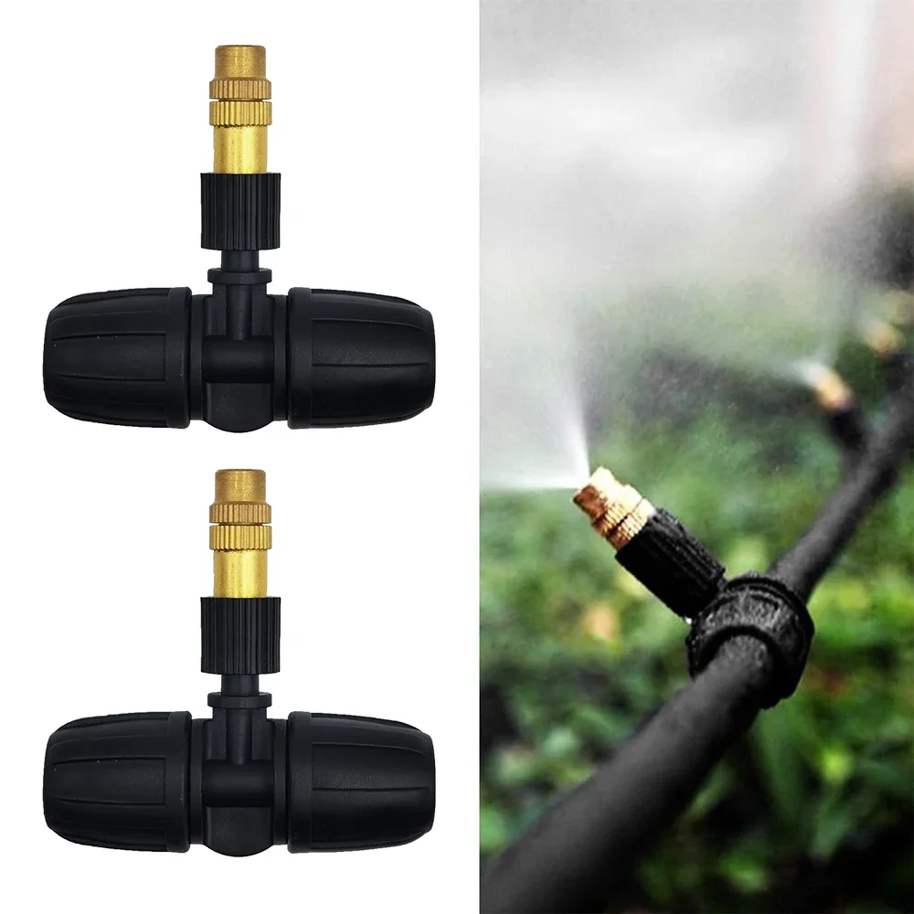 2pcs Automatic Watering System Household Atomizing Nozzle Plant Spraying Spray Dust Reduction Gardening Watering Timer Nozzle