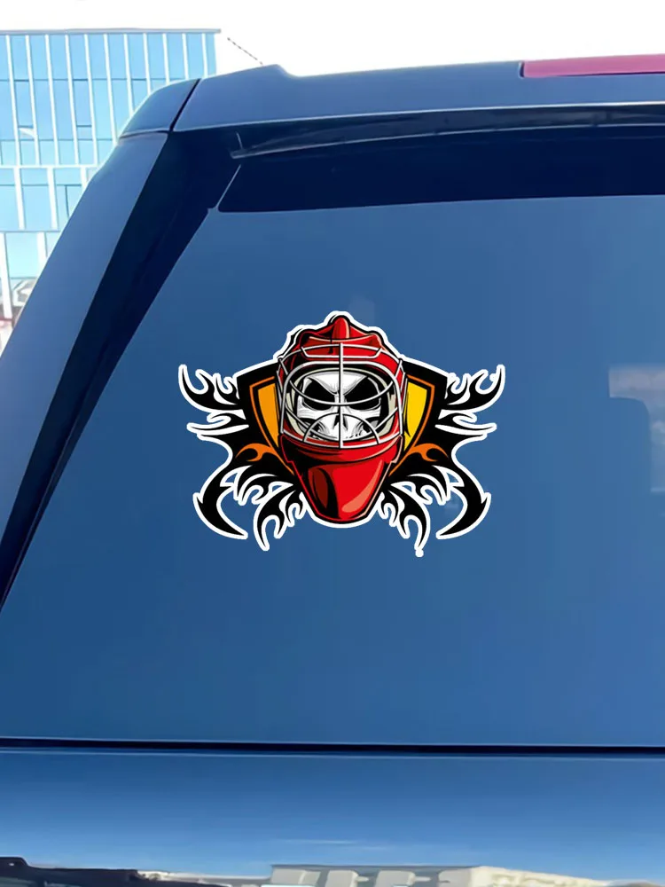 Z242# Car Sticker Classical Hockey Goalie Skull Waterproof Vinyl Decal Car Accessories Pegatinas Para Coche DIY Car Styling