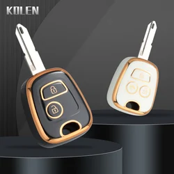 New TPU Car Key Case Cover Shell For Peugeot 106 107 206 207 306 307 406 407 For Citroen C1 C4 2 3 Buttons Protected Holder Fob