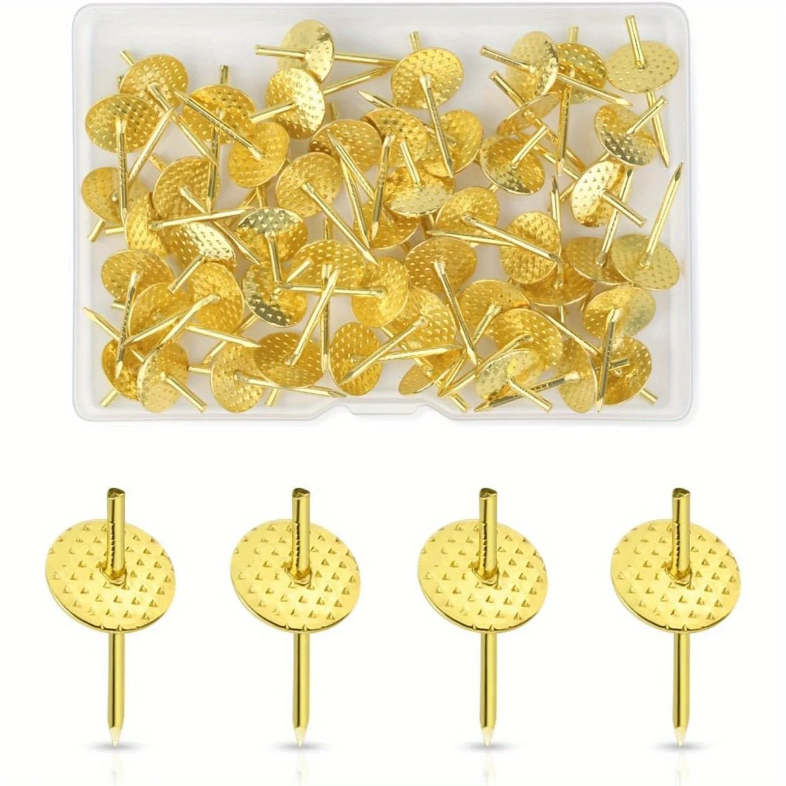 20 Pack Gold Frame Hanger Kit | Alloy Nail Hooks for Drywall, Plaster, Mirrors, Photos, Clocks