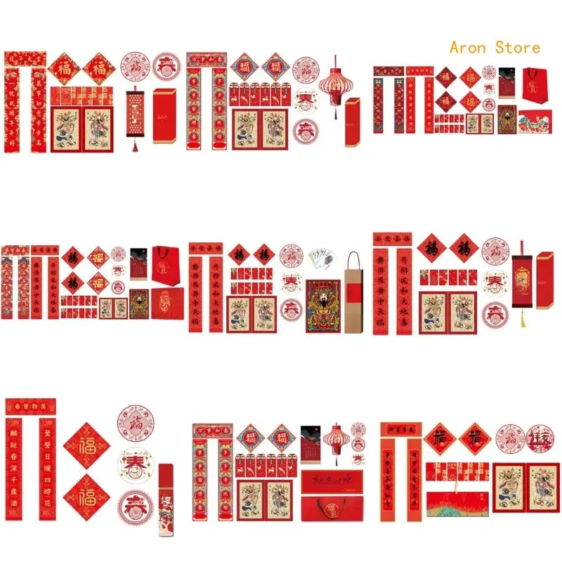 Set distici decorativi anno del drago per 2024 Aggiungi decorazioni per atmosfere festive H3CF