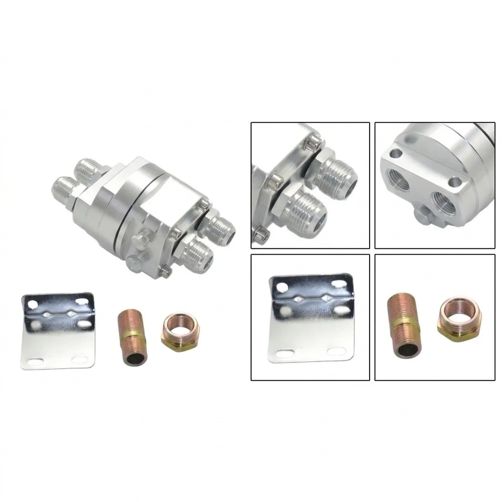 Male Oil Filter Relocation Sandwich Fitting Adapter Kit for and M20x1.5 Thread Applications Compatible with Most Vehicles