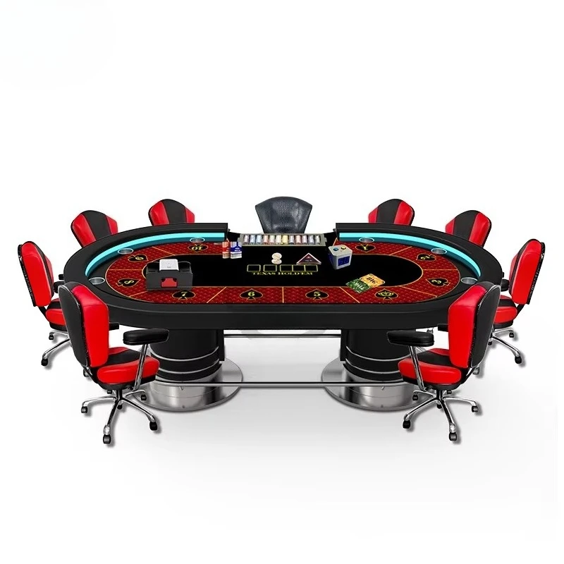 One-Stop Customization Service - Casino Texas Hold'em Poker Table Set with Casino Chair, Poker Chips, Poker Cards
