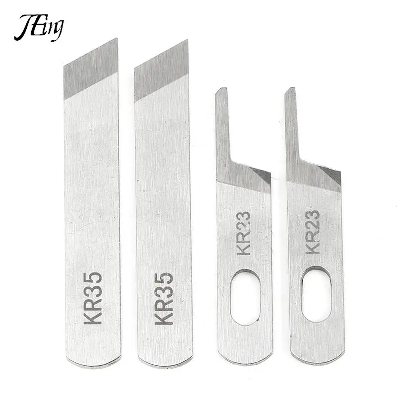 2pcs/set Overlock Sewing Machine KR23 KR35 Upper Down Knife Blade Tungsten Steel Fit For Siruba Pegasus Sewing Machines