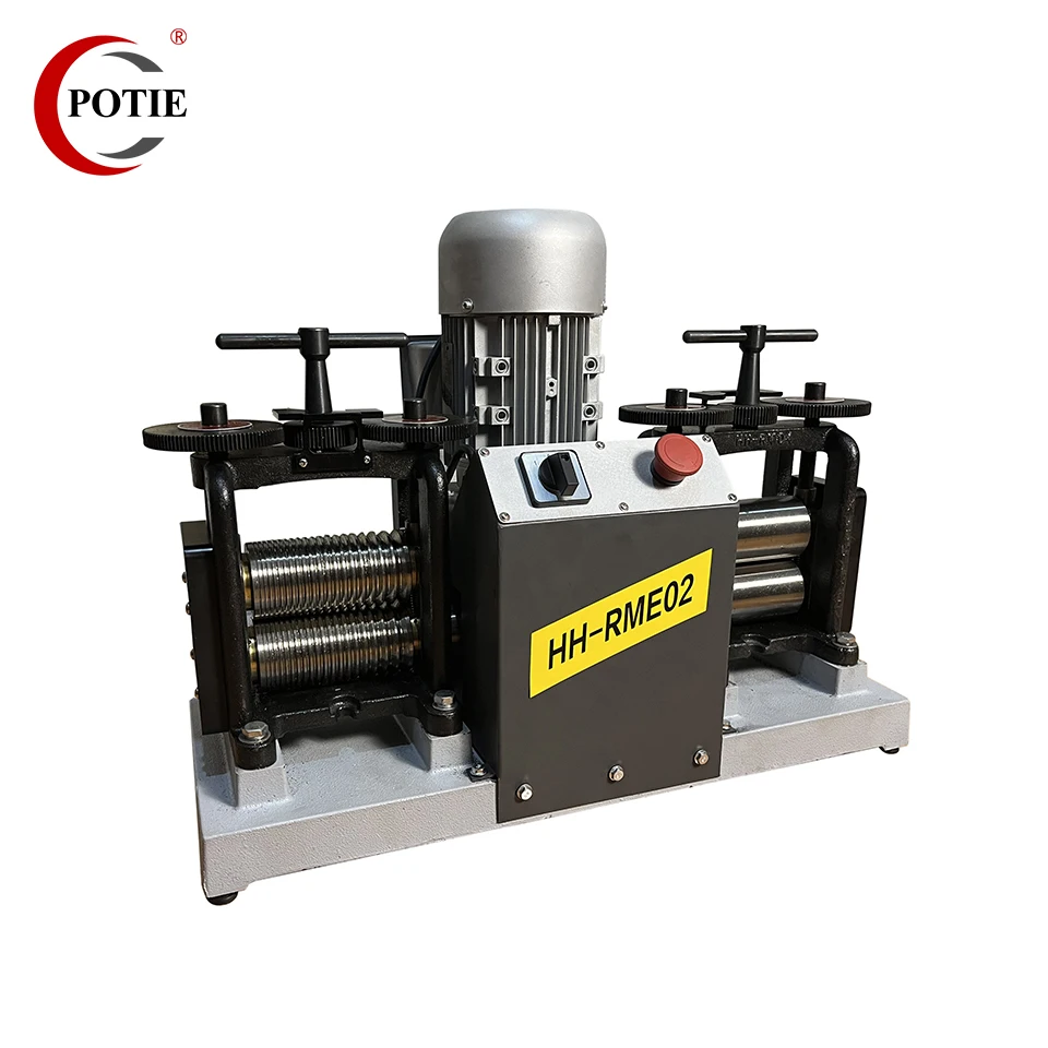 110V/220V Double Head Electric Rolling Mill Jewelry Machine for Gold Silver Nuggets Pressing Equipment  Jewelry Making Tool