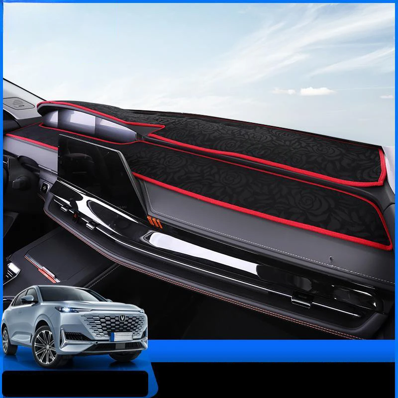 Car Flannel Slip Anti UV Mat Dashboard Cover Pad Dashmat Sun Shade Carpet For Changan UNI-K Unik 2021 2022 2023 Accessories