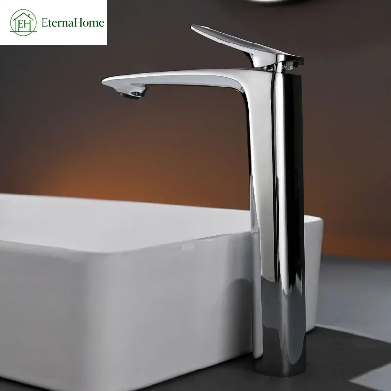 Basin Faucets High Gray/Black/White/Chrome/Gold Countertop Basin Hot & Cold Water Mixer Sink Copper Taps Bathroom Accessories