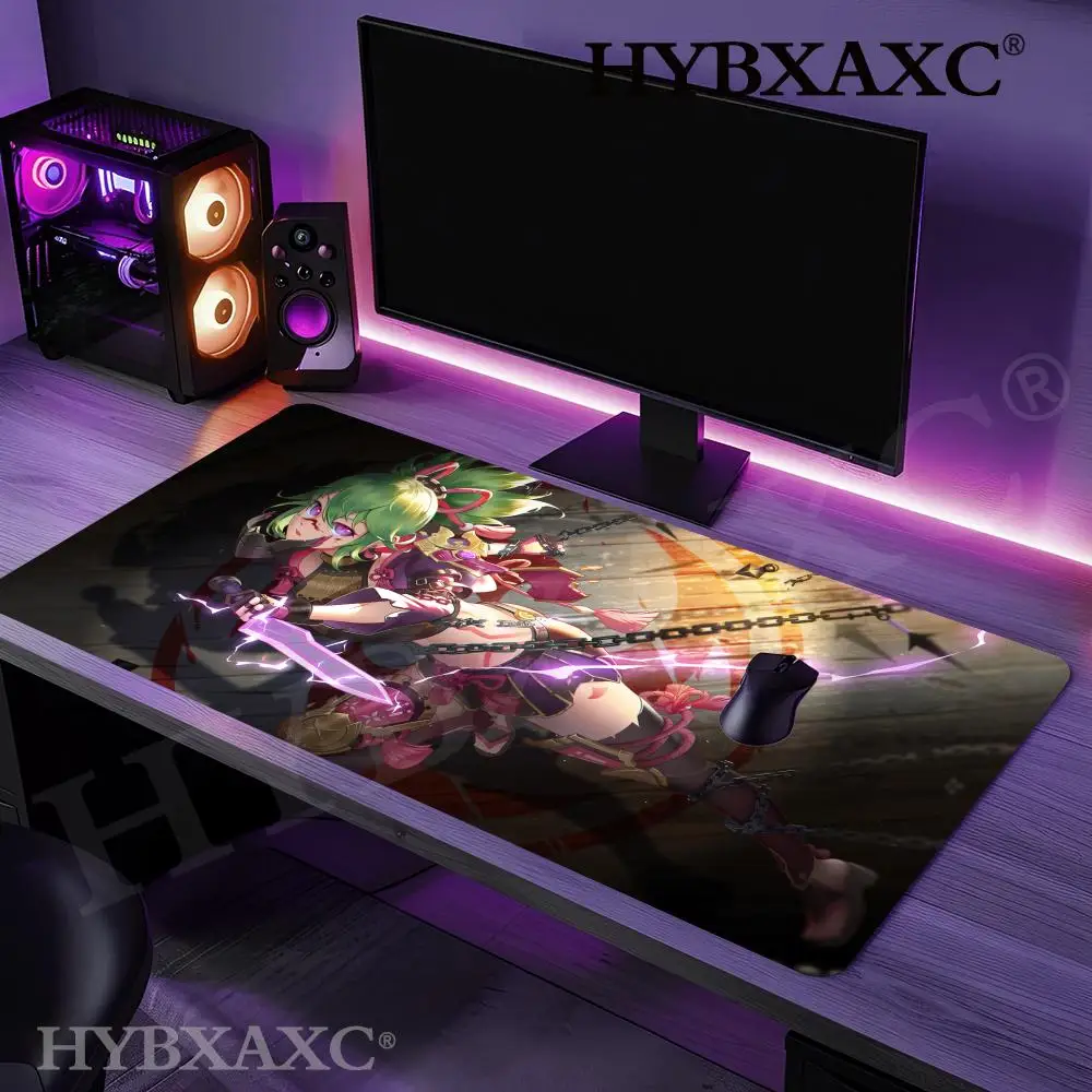 

HYBXAXC Genshin Impact Kuki Shinobu Gaming Mouse Pad Gamer Professional Premium Large Non-Slip Anime Mouse Mat Keyboard Pad XXL