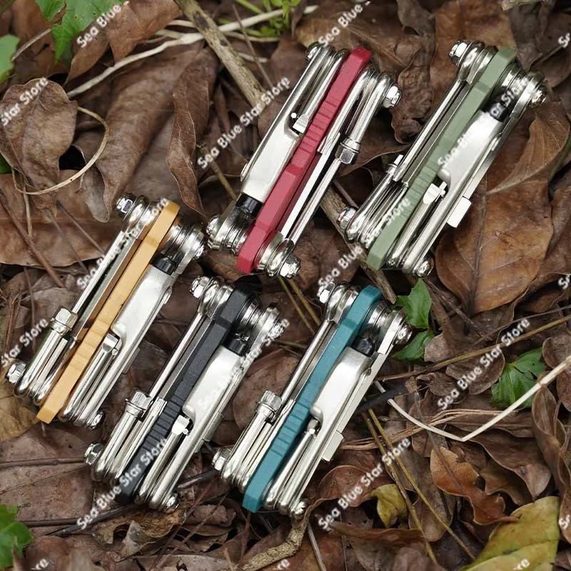 Multifunctional Bicycle Tools EDC Combination Wrench Tire Skid Bar Cut Chain Bicycle Repair Outdoor Riding Tools