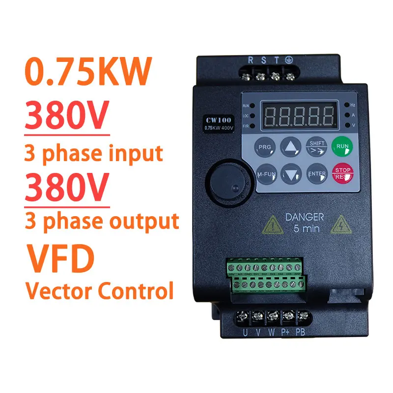 380V Frequenzumrichter 5,5kW – Dreiphasiger Einga Produktbild-Vorschau 6