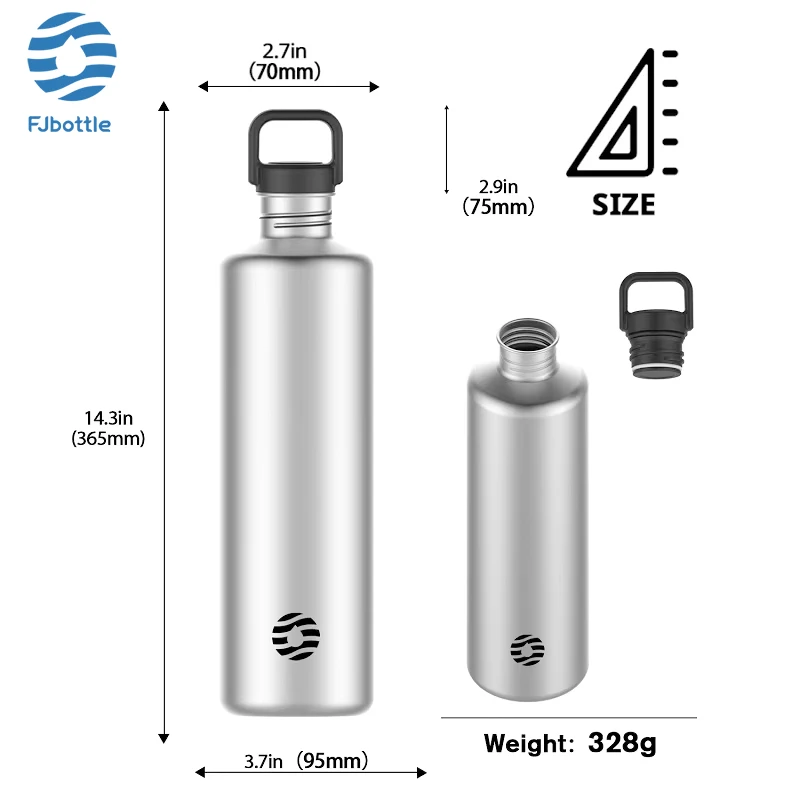 FEIJIAN 2L Stainless Steel Water Bottle Portable Cycling Sports Bottle Leakproof BPA Free Large Capacity With Bottle Bag