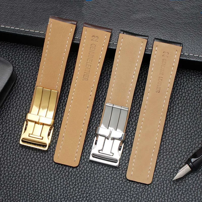 For Breitling Watch Strap Aviation Timing Cross Ocean Avenger Challenger Culture Cowhide Men's Watch Band 22mm 24mm