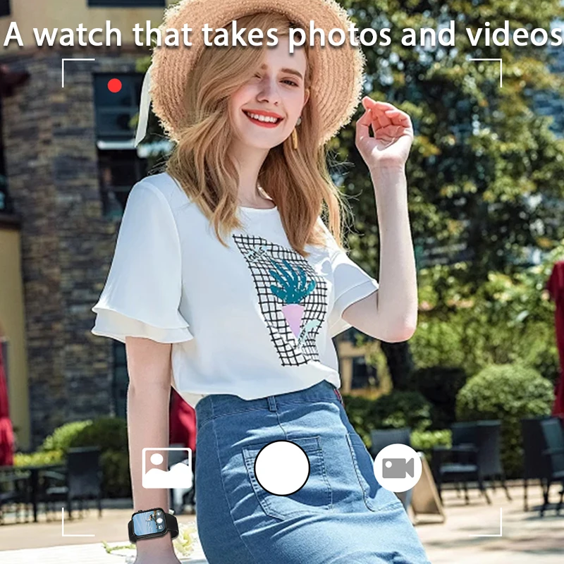 กล้อง 2K HD 512MB กล้องสมาร์ทวอทช์ 1.91 "HD รับสายโทรออกถ่ายวิดีโอการบันทึกเสียงเพลงกีฬานาฬิกาสมาร์ทกันน้ำ