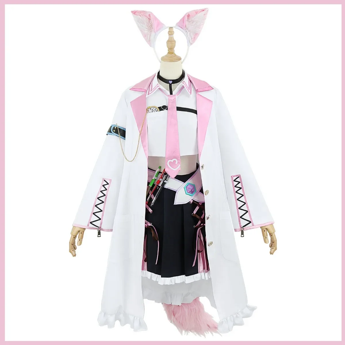 Anime Virtual YouTuber NIJISANJI Hakui Koyori Cosplay Costume Wig Daily JK Uniform Skirt Shoes Woman Sexy Kawaii Carnival Suit