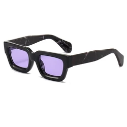 Retro Small Sunglasses for Women Men Vintage Chunky Square Thick Frame Shades UV400 Protection
