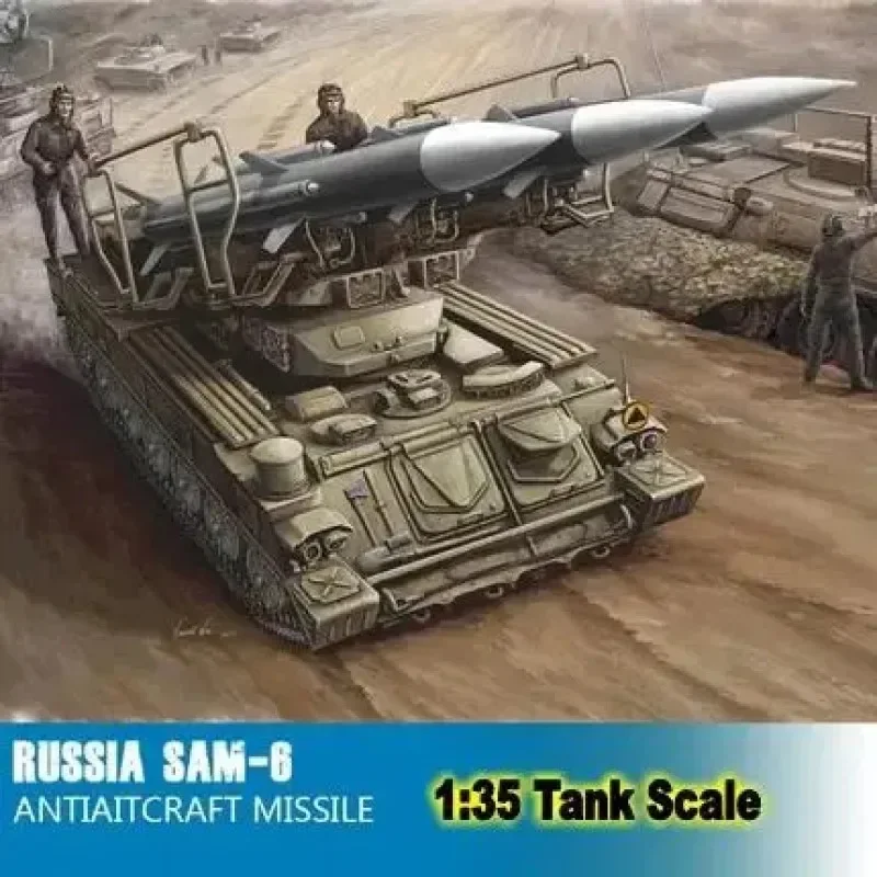 1:35 Scale Tank Model Assembly Kit Russian SAM-6 ANTIAITCRAFT Missile Tank Model Tank Collection DIY 00361