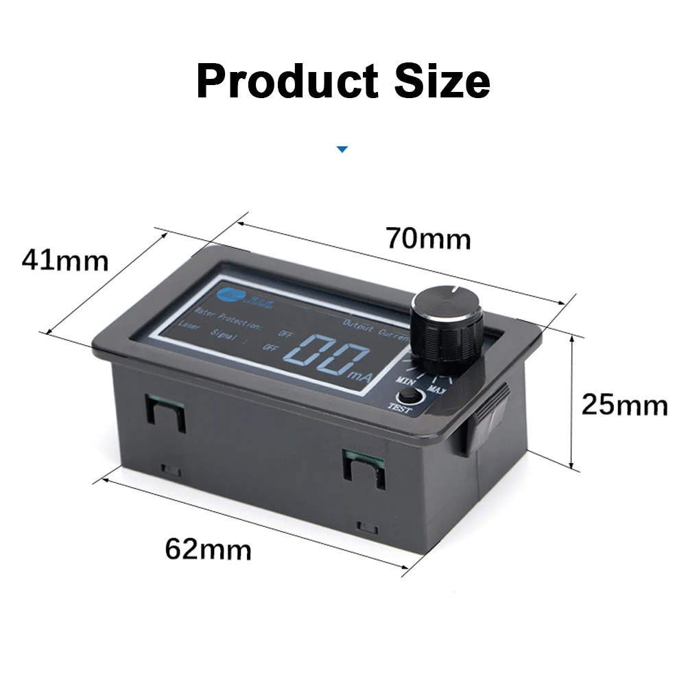 จอแสดงผล LCD CO2 Current Meter หน้าจอภายนอกสําหรับ HY Series 80W และ 100W และ 150W CO2 เลเซอร์แหล่งจ่ายไฟ