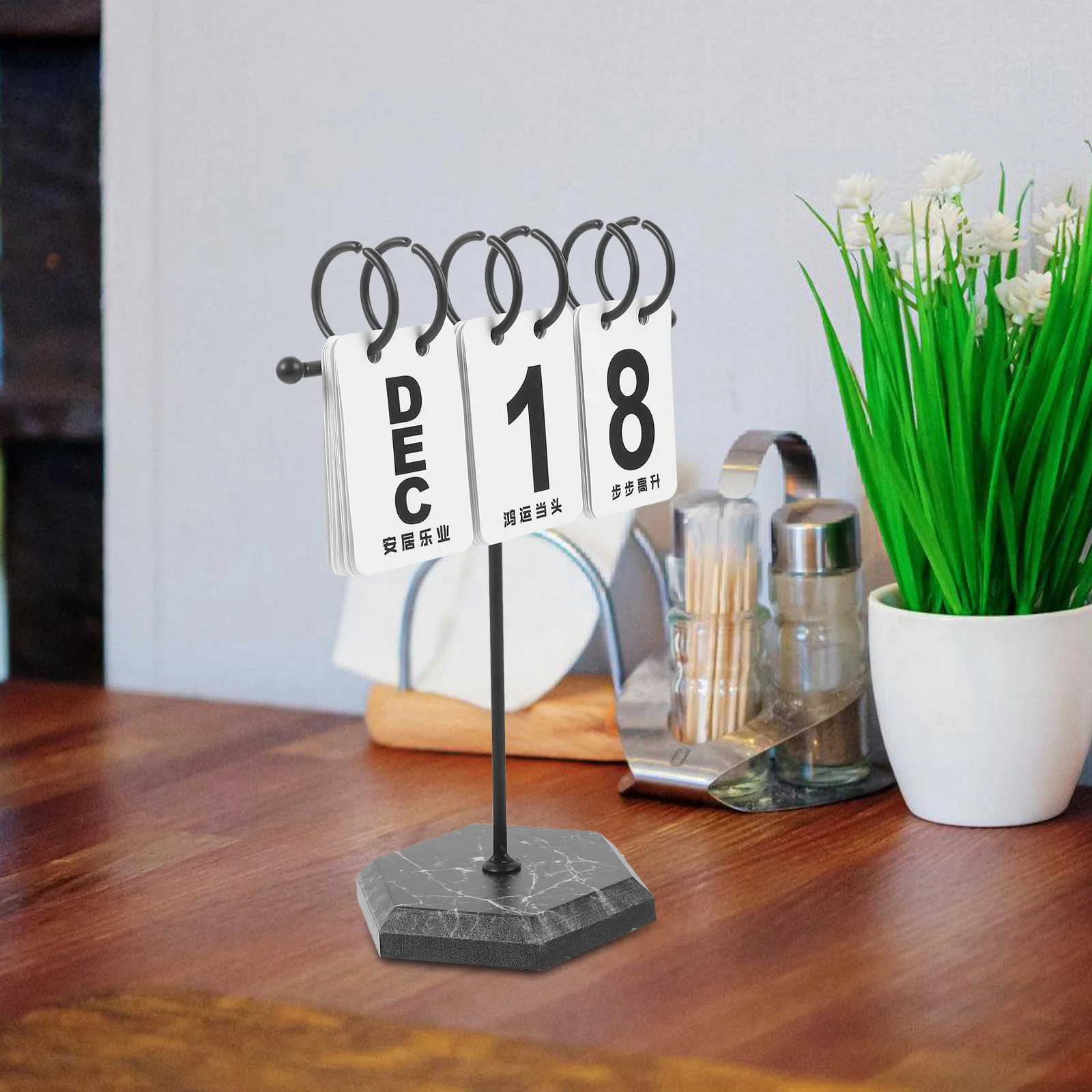 

Многоразовый вечный флип-календарь, простой элегантный дизайн, офисный домашний декоративный настольный календарь, украшение для рабочего стола