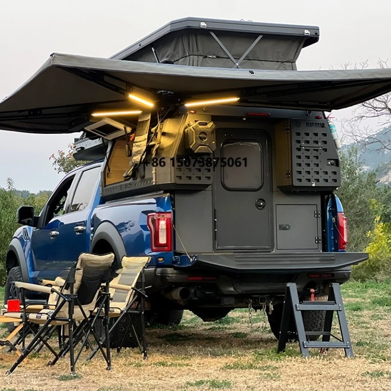 Automatic Pop Up Hardtop Roof Top Tent - Universal Pickup Truck Tent for Off-Road Overlanding & Camping