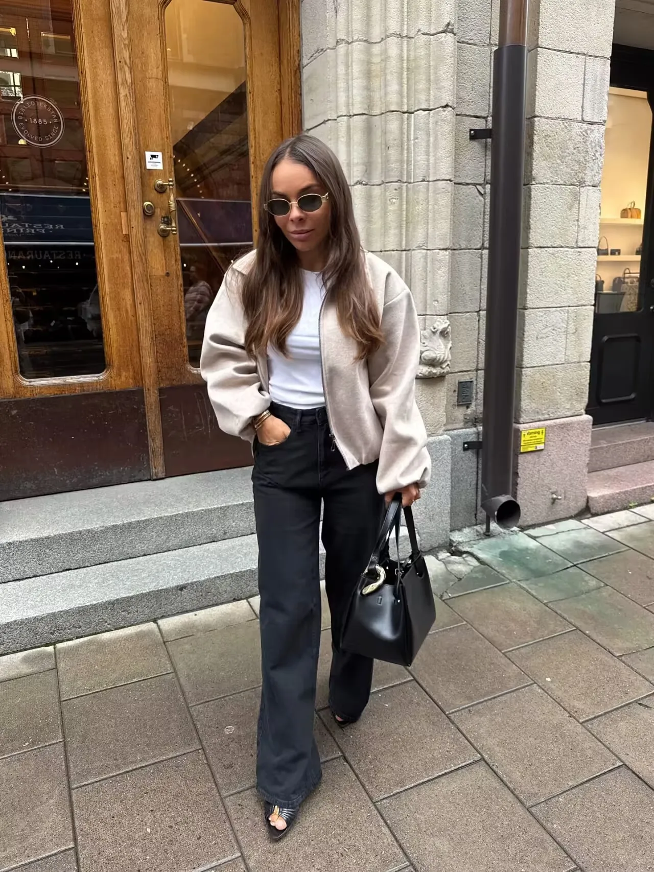 Women's Bomber Jacket Lapel Long Sleeve Zipper Pocket Jackets Women 2025 High Street Vintage Lady Motorcycle Outwears Loose Coat