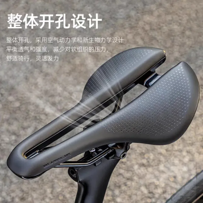 وسادة مقعد الدراجة على الطريق، وسادة سيليكون قصيرة الأنف، مقاومة للانزلاق، مريحة لركوب الخيل ومضادة لآلام المؤخرة #3