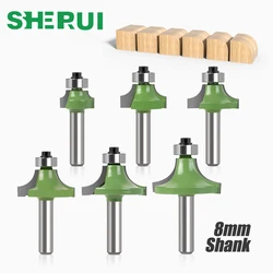 Wood Router 8mm Shank Straight End Mill Trimmer Cleaning Flush Trim Corner Round Cove Box Bits Tool Milling Cutter New