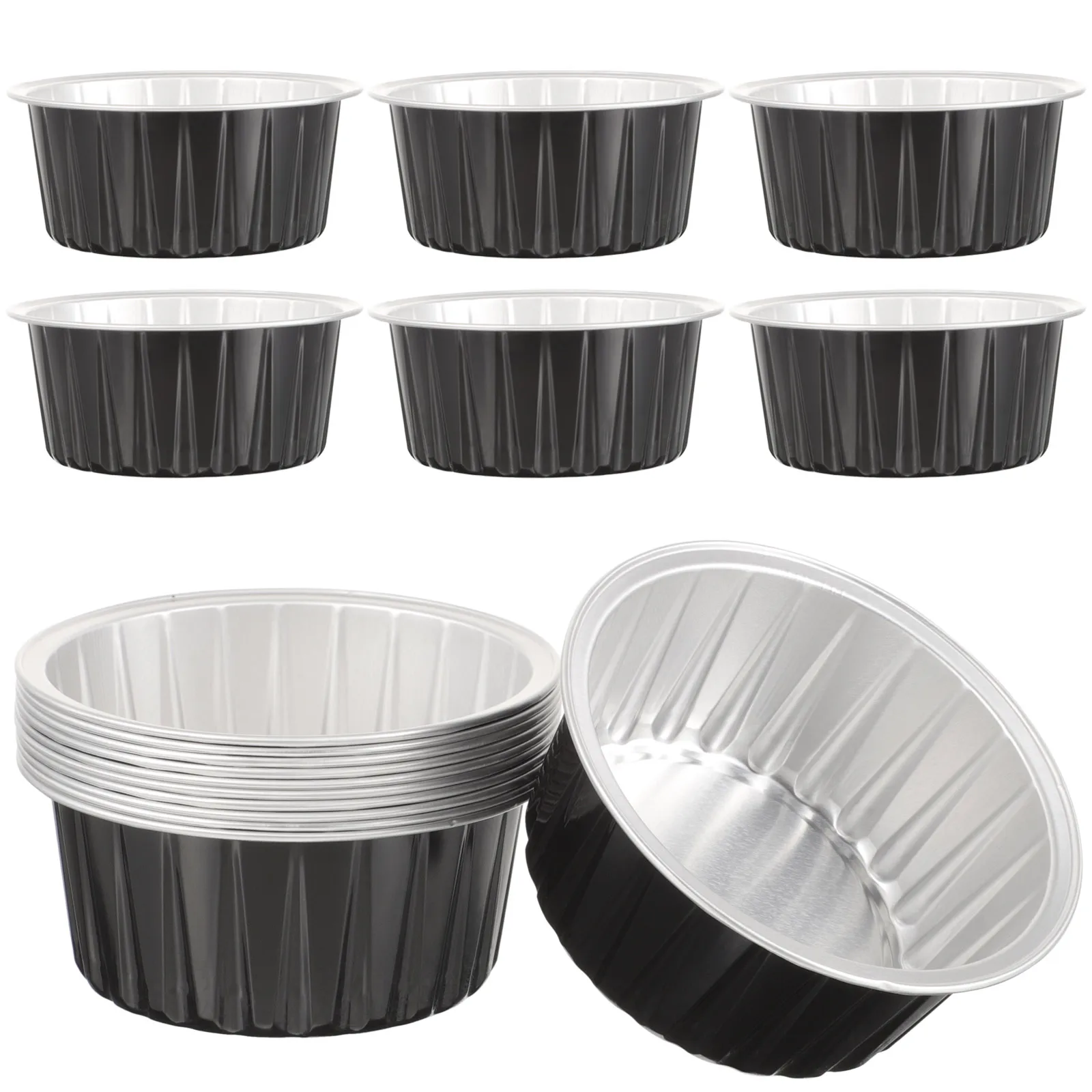 

50 Pcs Mini Aluminum Foil Cup Cake Pans Large Muffin Liners Cups Cupcake Baking Disposable Egg Tart Dessert Tool