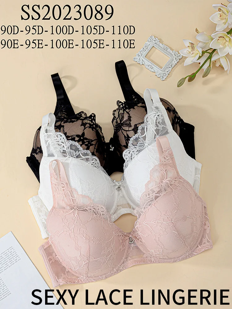 New fashion bra French series big breasts sexy lace top push-up bra underwear brand thin bottom thick
