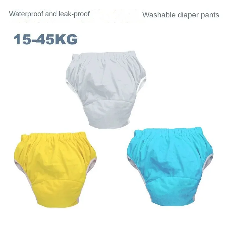 Waterproof Training Pants for Kids, Reusable Absorbent Diaper Cover, Leakproof Potty Training Pants, Large Toddler Cloth Diapers