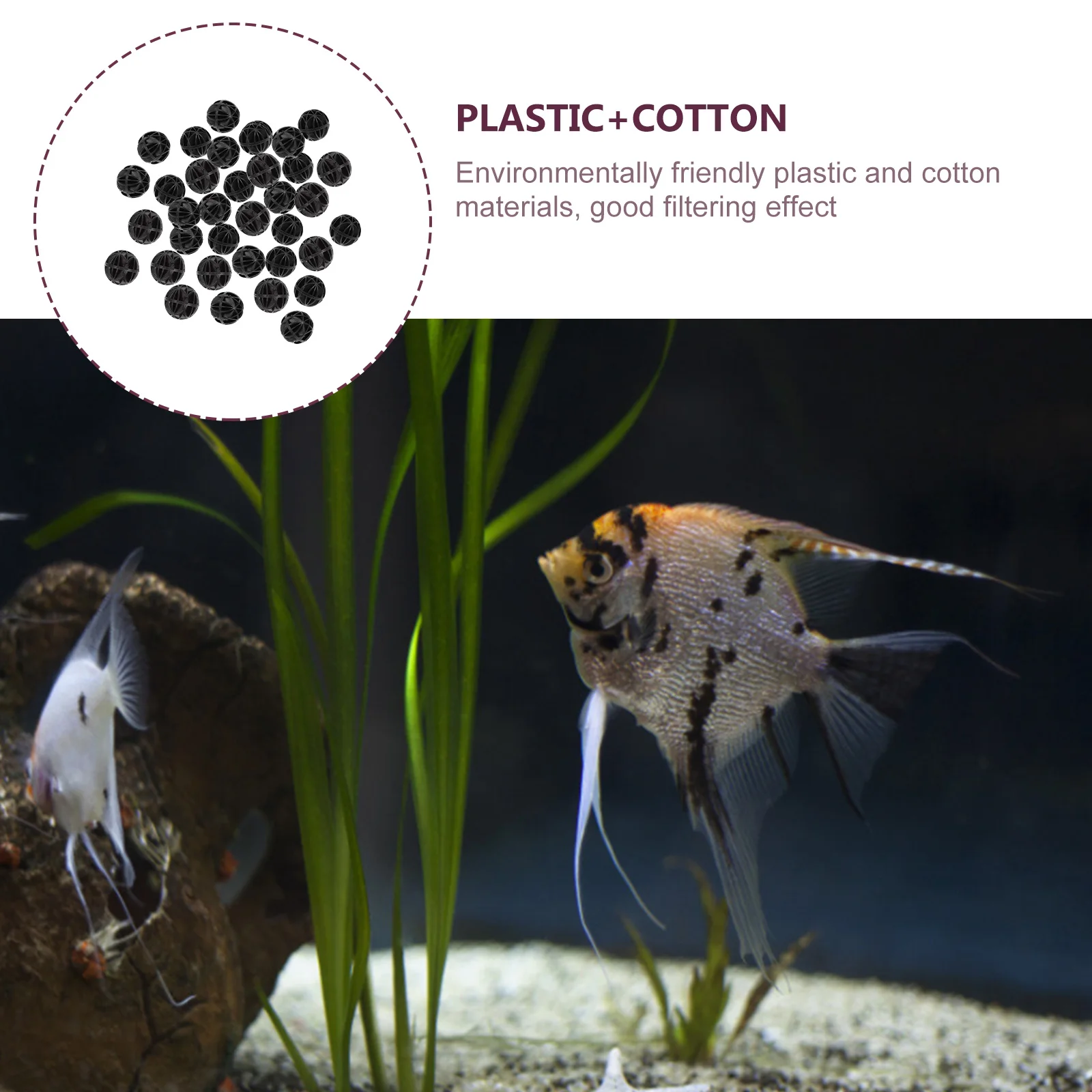 

150 Pcs Biosphere Filtration Material Fish Tank Filter Balls Pond Coral Aquarium Media Cotton Supplies Filters