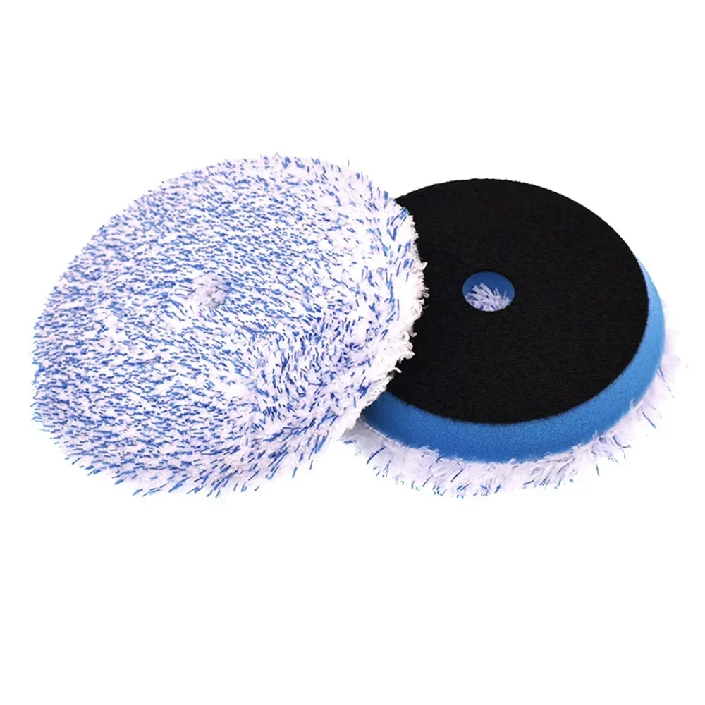 Light Purple Microfiber Buffing Pad 5 Inch Hook&Loop Polishing Disc Auto DA Polisher Car Detailing Wax Tool