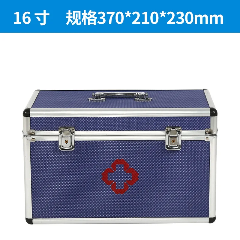 Caja médica de rescate de emergencia para el hogar, caja de almacenamiento bloqueable de aleación de aluminio, caja médica multicapa
