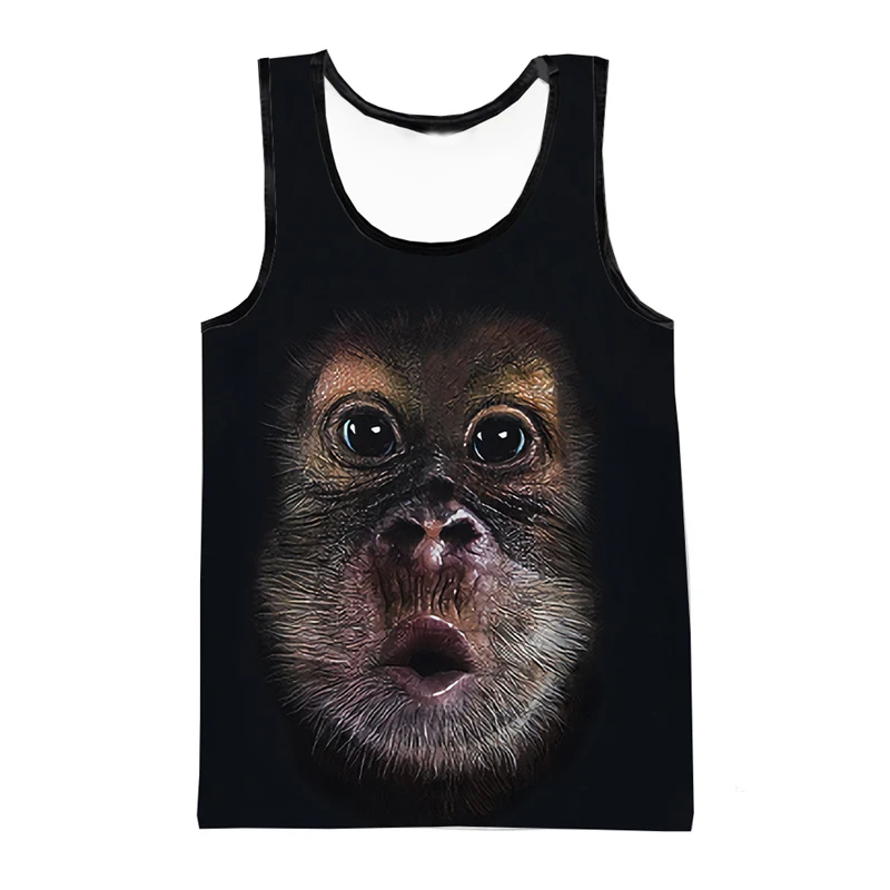 New Summer 3D Animal Gorilla Printing Tank Top Children Fashion Funny Sports Vest Harajuku Gym Tank Top Men Ropa Hombre Clothing