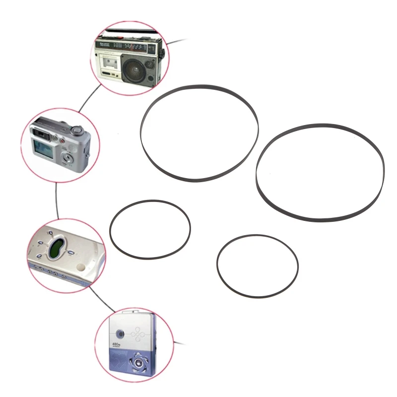Courroie d'entraînement en caoutchouc pour platine, 4 pièces pour tourne-disque RT-S983