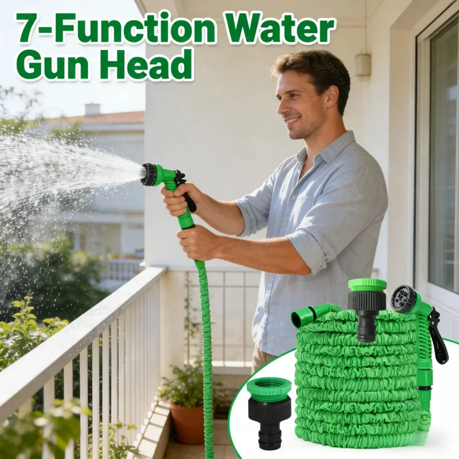 

Garden Hose Home Garden Daily Watering Tools Expandable Magic Water Pipes High-Pressure Car Wash Cleaning Water Gun 25FT-100FT