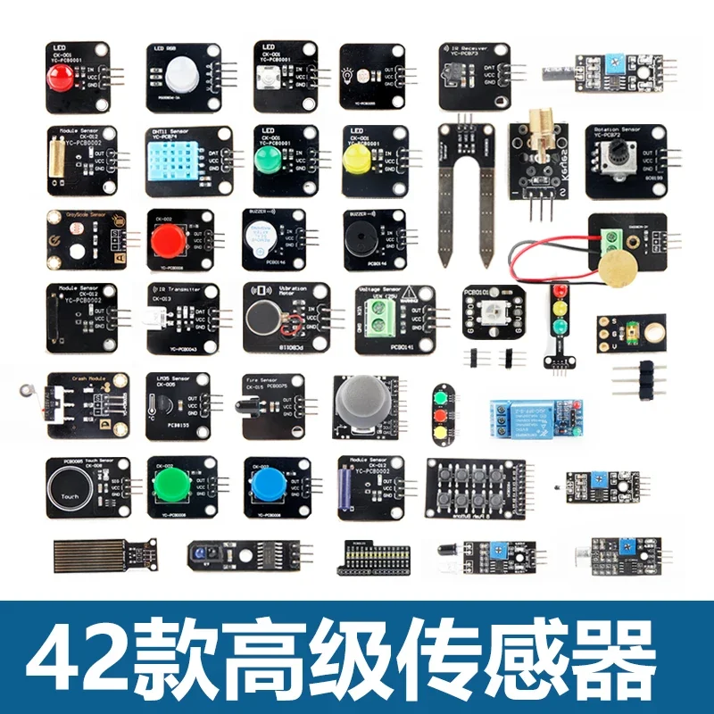 42 Sensor Modules Ultimate Sensor Electric kit For Arduino 5+37 Total 42 Sensor Starter Kit No include  R3 development board