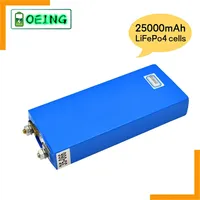 LiFePO4 Battery 3.2V 25000mAh  Cell Lithium Iron Phosphate Deep Cycles for DIY 12V 24V 36V 48V UPS Solar Power 25Ah