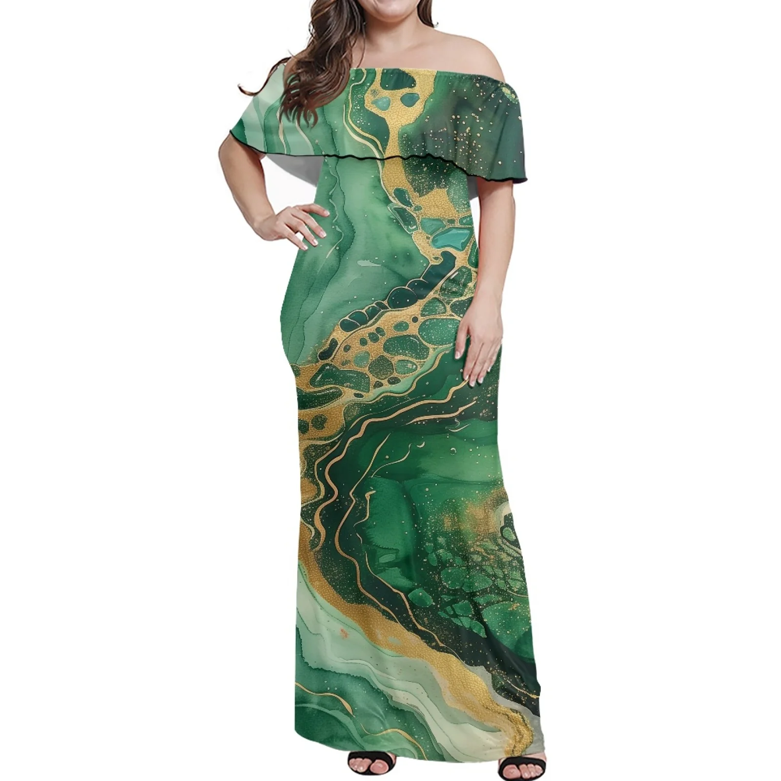 

Платье с принтом, много видов длинного стандартного ужина, роскошное многоцветное платье, для невесты и подружки невесты, ретро мраморный рисунок в полоску