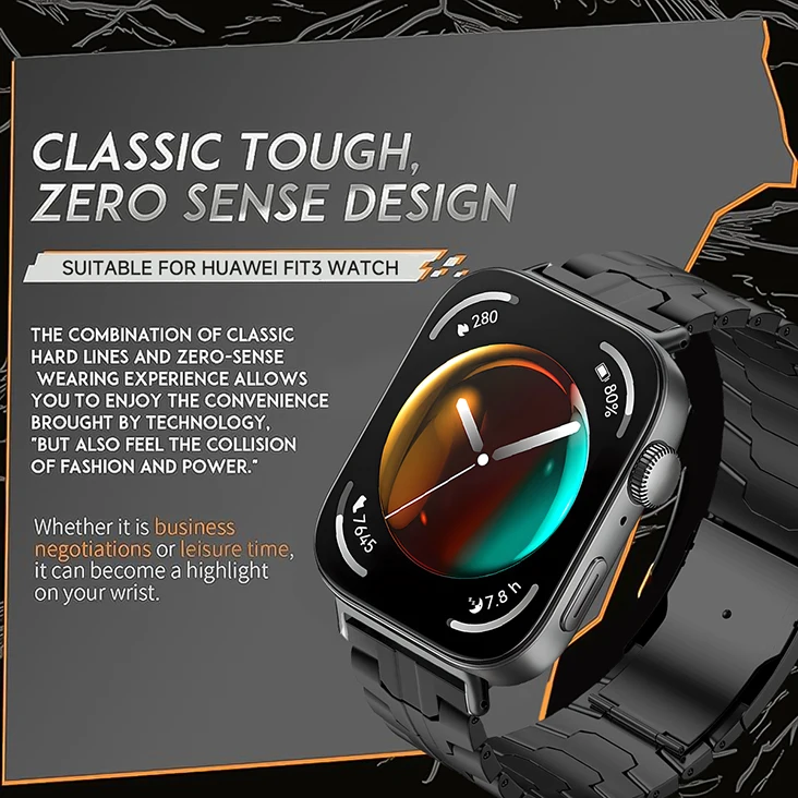 Metal Stainless Steel Strap For Huawei Watch Fit 3 Band Smartwatch Bracelet Wristband For Huawei Watch Fit 3 Correa Accessories