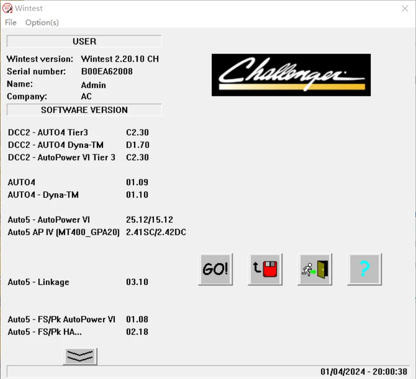 WinTest 2.20.10 For Challenger